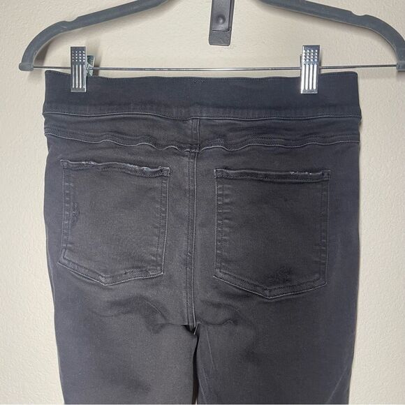 Spanx Distressed Ankle Skinny Denim Jean Legging Vintage Black Size Small - Picture 11 of 15